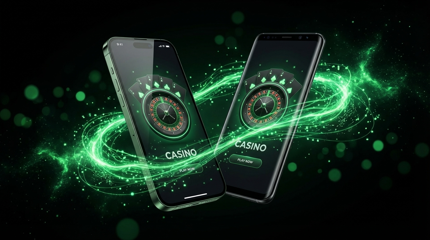 Verde Casino Mobile App Interface auf Smartphone mit Slots